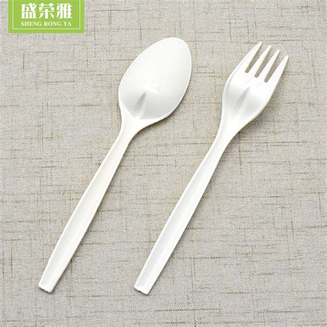 聚乳酸PLA可降解一次性餐具刀叉勺淀粉7寸叉勺可做套装出口包装-阿里巴巴