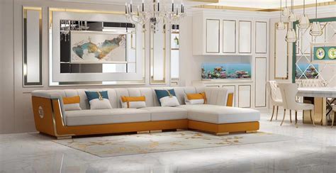 洛品家具 现代简约真皮沙发客厅整装小户型轻奢可定制三人沙发_设计素材库免费下载-美间设计