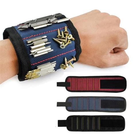 Kjøp Holder Bag Strong Magnetic Wristband Hand Bracelet Drill Pouch ...