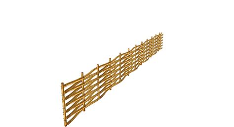 中式长方体竹子篱笆栅栏su模型_景观小品_土木在线