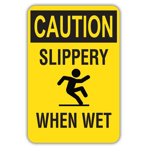 CAUTION SLIPPERY WHEN WET - American Sign Company