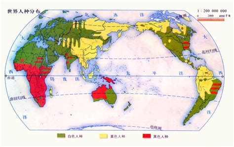 高清世界人种分布图大图_世界地理地图_初高中地理网