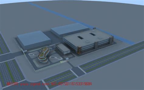 厂区,厂房_基础设施模型下载-摩尔网CGMOL
