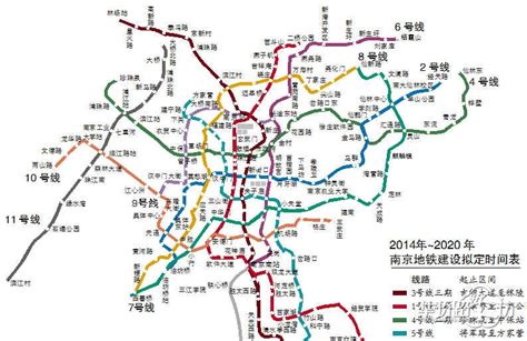 南京地铁规划图_