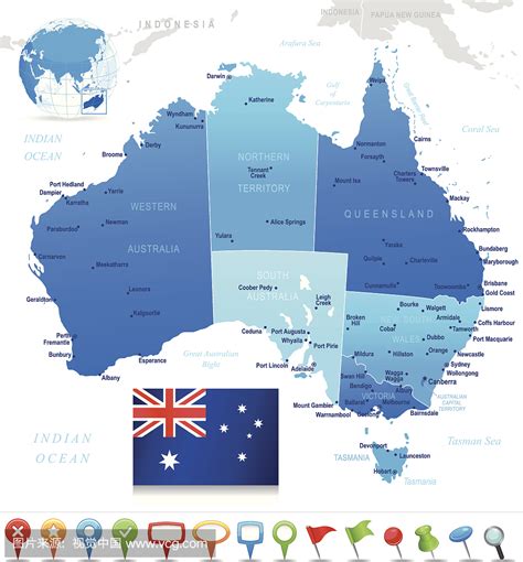 澳大利亚地图高清大图下载-澳大利亚地图高清中文版全图完整版 - 极光下载站