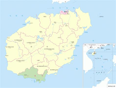 海南省行政区划图+行政统计表 - 海南省地图 - 地理教师网