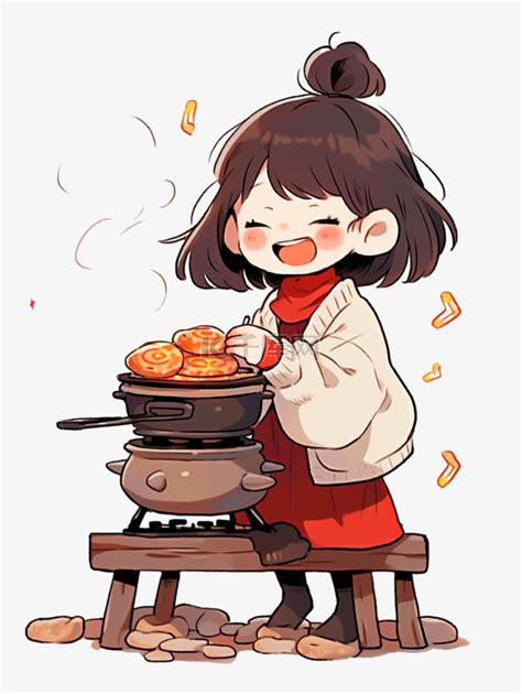 吃火锅甜美女生头像图片
