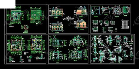 家装CAD图纸[70],欧式风格4室CAD施工图全套附实景图-齐生设计职业学校