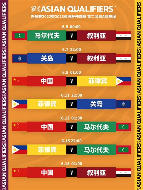 360体育-官方：国足与世预赛同组对手的比赛均在北京时间凌晨1点进行