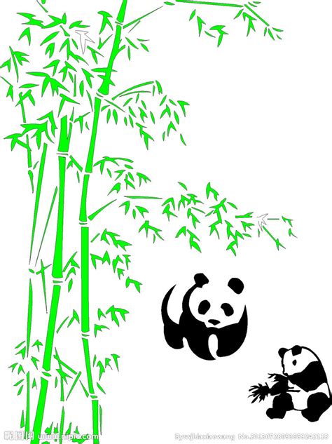竹子和熊猫设计图__其他_动漫动画_设计图库_昵图网nipic.com