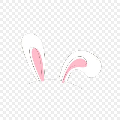 兔耳朵头像黑白图片
