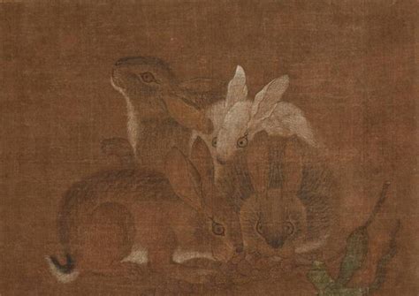 有兔爰爰——那些可爱的兔子形象|梧桐双兔图|崔白|双喜图_新浪新闻