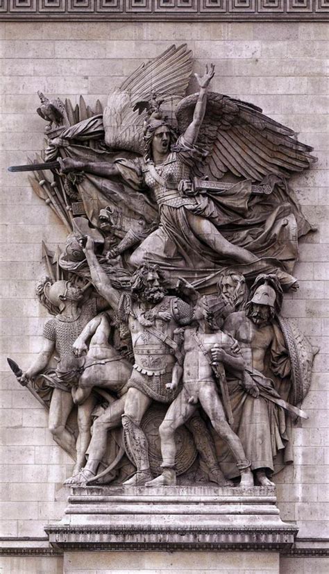 《马赛曲》，1833—1836，石质高浮雕，12.8×7.93米，巴黎爱德华广场凯旋门。