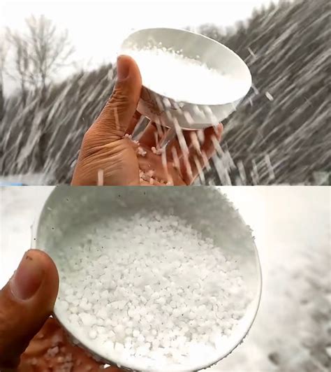 天上“撒盐下米”，雪、冰粒、霰和冰雹怎么区分？_手机新浪网