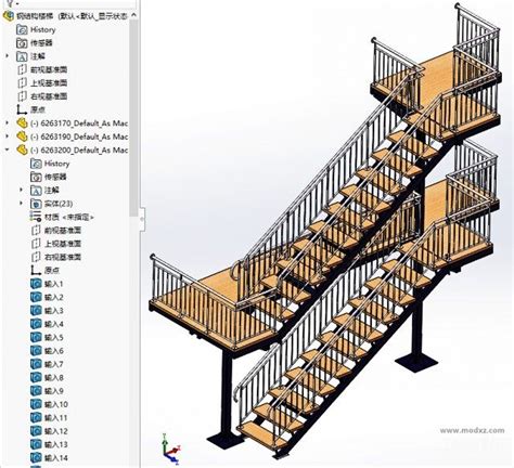 某钢楼梯的钢结构图和装饰图及节点图_cad图纸下载-土木在线