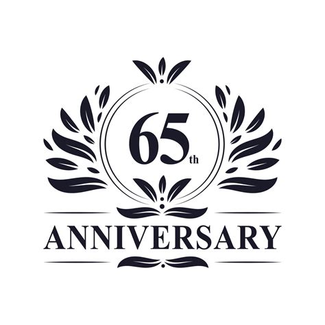 Celebración del 65 aniversario, lujoso diseño de logotipo de ...