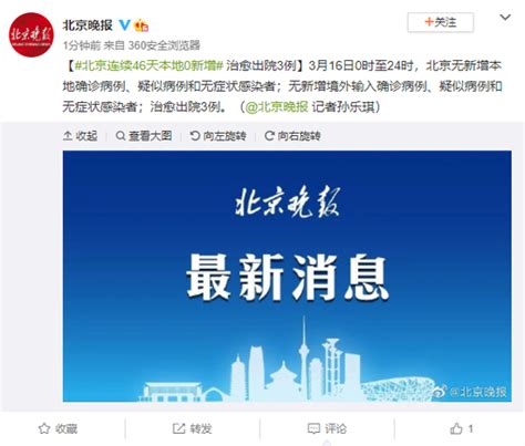 北京连续46天本地0新增 治愈出院3例_手机新浪网