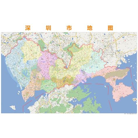 深圳地图图,区域划分,各街道_文秘苑图库