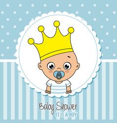 Baboy sitting with a crown on his head Royalty Free Vector