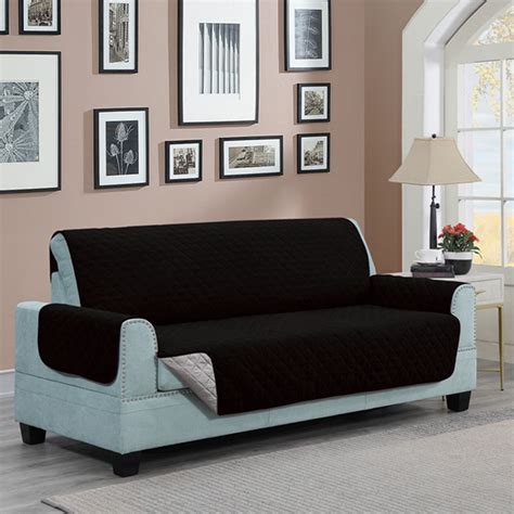 Cobertor para sofa gris negro 3 cuerpos - Cojines y forros para sofá