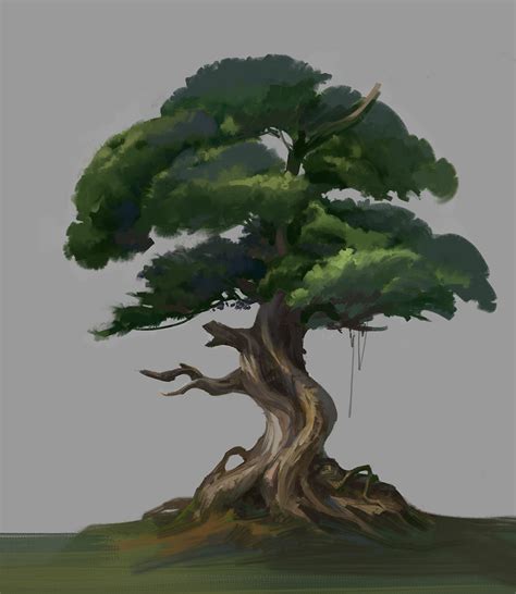 用马克笔简单的画一棵树手绘教程图片 马克笔怎么画树 树的画法[ 图片/9P ] - 才艺君