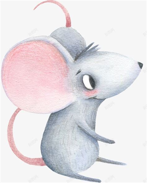 水彩呆萌可爱小老鼠涂鸦插画png图片免费下载-素材7ixjUjPkW-新图网
