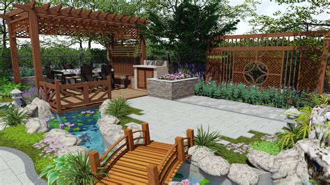 嵩明某庭院花园和露台花园设计方案-铭苑景观
