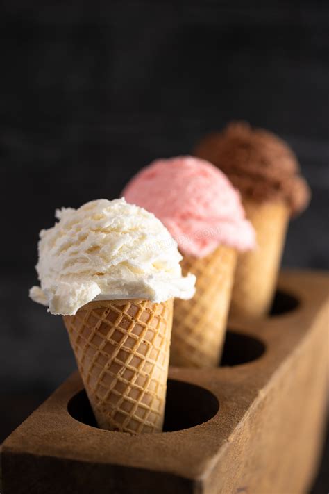 不同口味的冰淇淋特写摄影高清jpg格式图片下载_熊猫办公