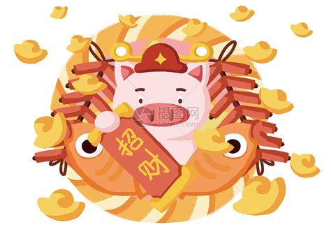 猪年年俗贴画|插画|商业插画|桃花潭边汪小伦 - 原创作品 - 站酷 (ZCOOL)