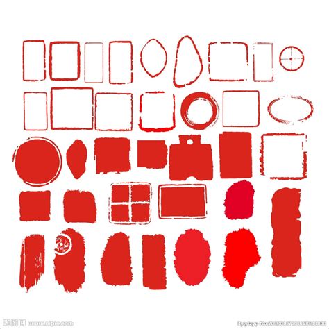 红色印章元素PNG素材免费下载 - 觅知网