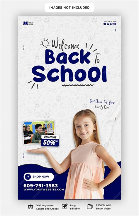 Free PSD | Back to school instagram and facebook story template