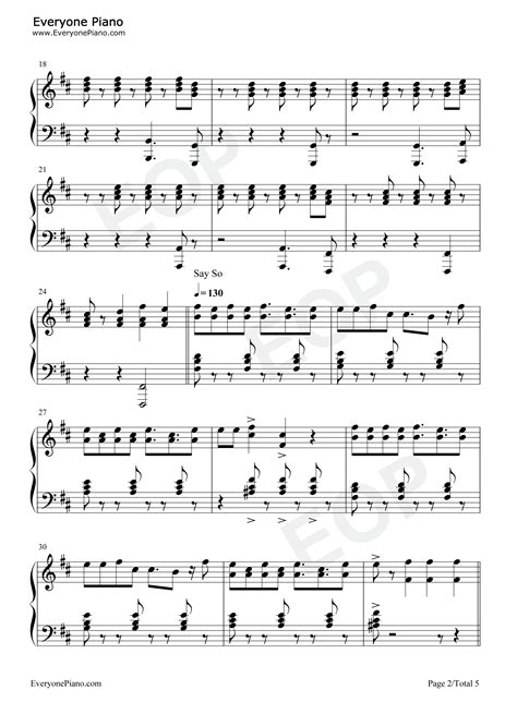 抖音最火英语歌曲串烧五线谱预览2-钢琴谱文件（五线谱、双手简谱、数字谱、Midi、PDF）免费下载