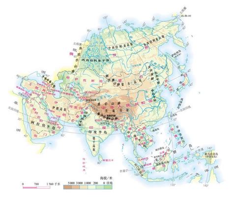 亚洲地区图图片