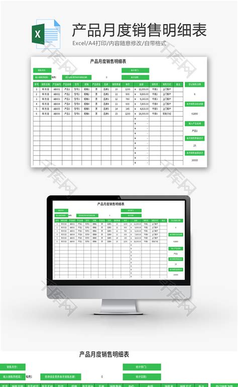 年度销售计划表Excel模板_千库网(excelID：141108)