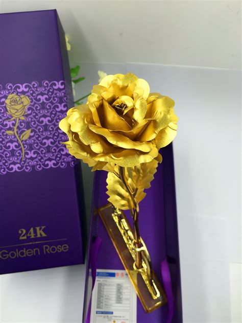 黄金玫瑰24k纯黄金玫瑰花的生产厂家_黄金工艺品-南京金顺金箔
