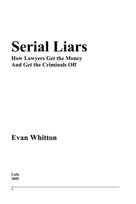 电子书-连环骗子：律师如何赚钱并摆脱罪犯（英）Serial Liars How Lawyers Get the Money and Get ...
