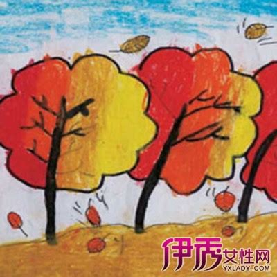 秋天的树幼儿园水粉画作品图片4张_环创屋