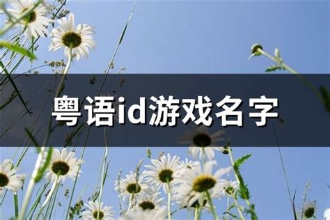 粤语id游戏名字(共115个)-淘名吧网