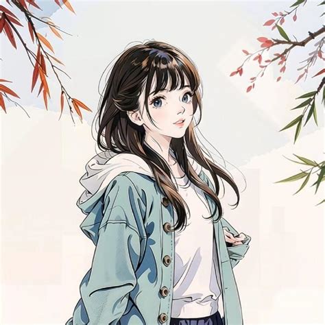 ai绘画女生头像温柔