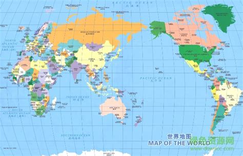 世界地图中英文高清版-世界地图中英文对照版下载jpg高清版-绿色资源网