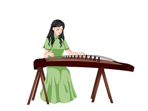 古风头像弹古筝女生动漫