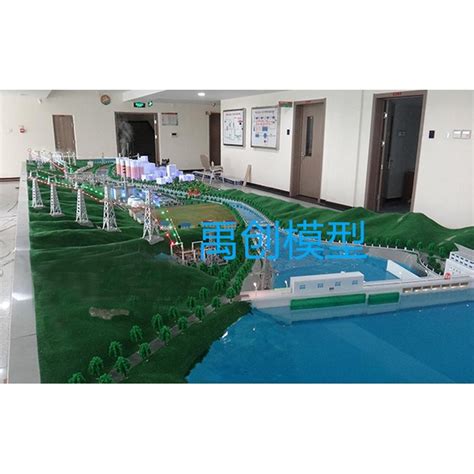 普洱河床式水电站枢纽工程模型大图禹创模型