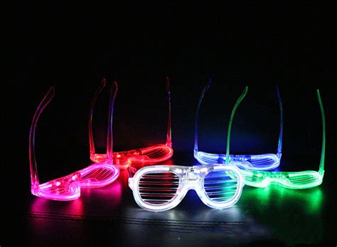 发光眼镜 LED眼镜 荧光眼镜 EL闪光眼镜 百叶窗双色 荧光舞表演-阿里巴巴