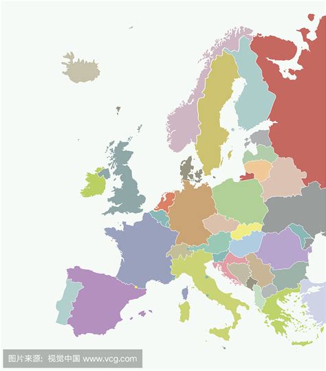 欧洲地形地貌图 - 世界地理地图 - 地理教师网