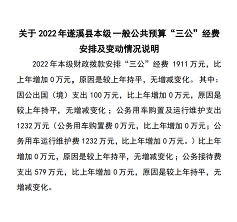 2022年遂溪县政府“三公经费”支出预算_遂溪县人民政府公众网站