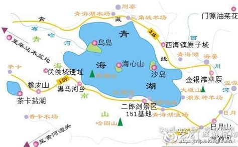 青海湖地图 - 图片 - 艺龙旅游指南
