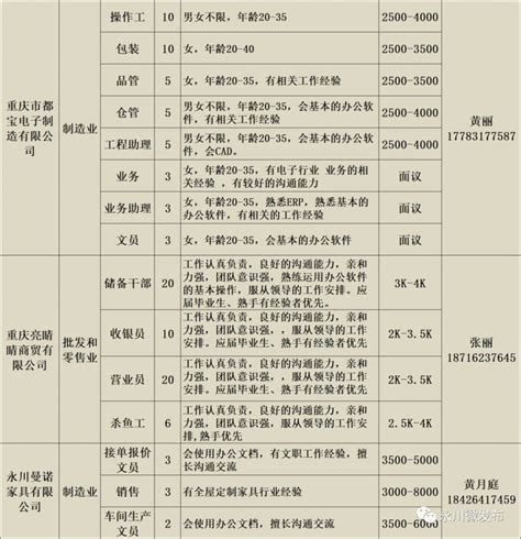 永川区2020年春风行动大型网络有奖招聘（附岗位信息表）- 重庆本地宝