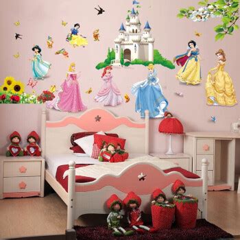 网红儿童房间布置墙面装饰云朵卡通贴公主女孩卧室床头画改造用品_虎窝淘