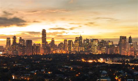 马尼拉，菲律宾的马卡蒂天际线. 高清摄影大图-千库网