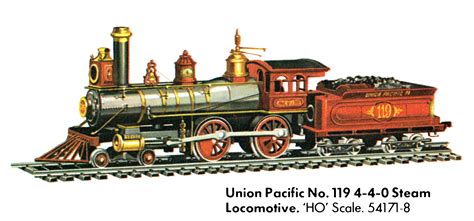 File:Union Pacific 4-4-0 Steam Locomotive 119, Airfix 54171-8 (AirfixRS ...